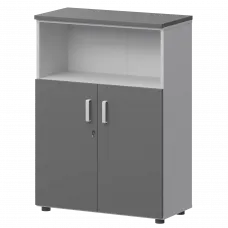 Шкаф СМШ-38Д2 Тип2 Белый/Графит 792x380x1215 Смарт