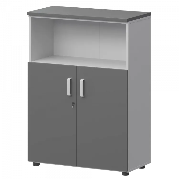 Шкаф СМШ-38Д2 Тип2 Белый/Графит 792x380x1215 Смарт