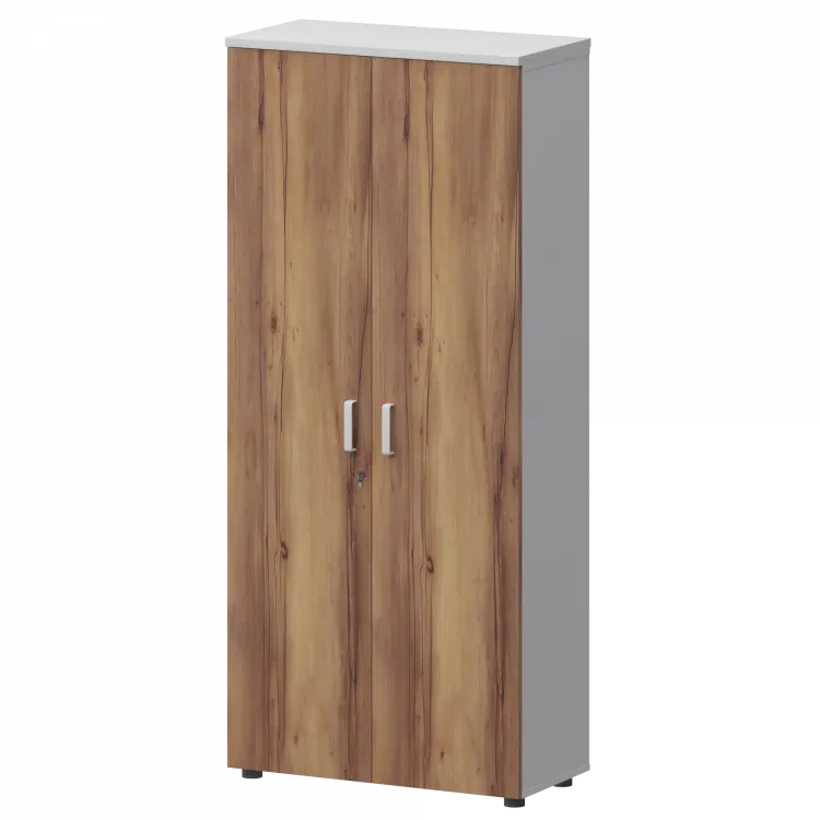 Шкаф СМШ-58Д Тип1 Белый/Таксония 792x380x1990 Смарт