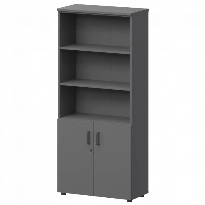 Шкаф СМШ-58Д2 Графит 792x380x1990 Смарт