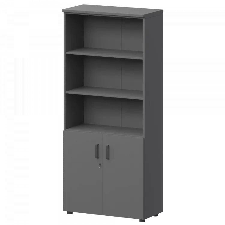 Шкаф СМШ-58Д2 Графит 792x380x1990 Смарт