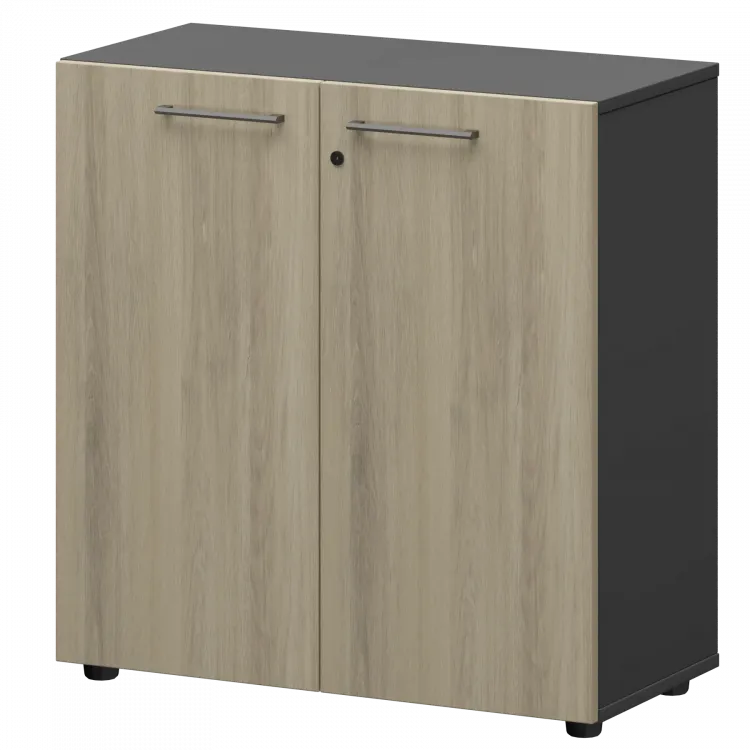 Шкаф низкий закрытый СМШ28F Кронберг/Графит 792x380x811 Кортез