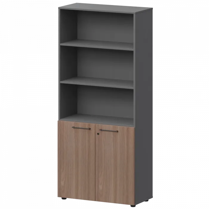 Шкаф высокий полузакрытый СМШ58.28F(Ч) Темный шимо/Графит 792x380x1990 Кортез