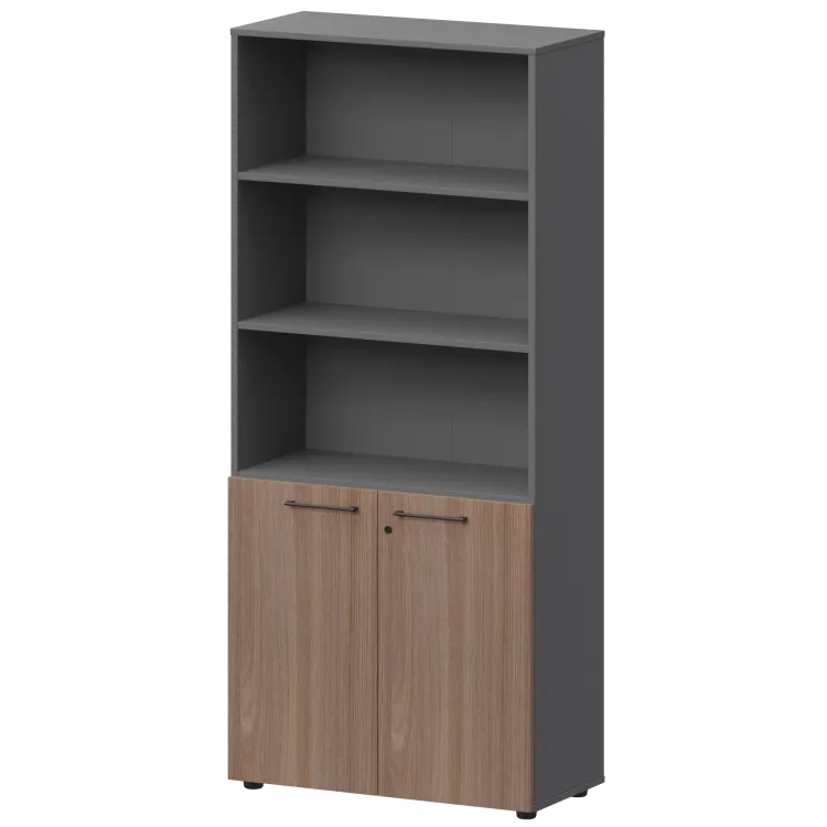 Шкаф высокий полузакрытый СМШ58.28F(Ч) Темный шимо/Графит 792x380x1990 Кортез