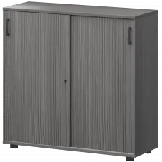 Стеллаж с раздвижными дверями НТ-412.Ч Лиственница 1200x445x1280 Аргентум