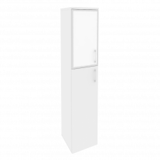 Onix Шкаф высокий узкий левый O.SU-1.7 R (L) white Белый Бриллиант/Стекло White 400*420*1977