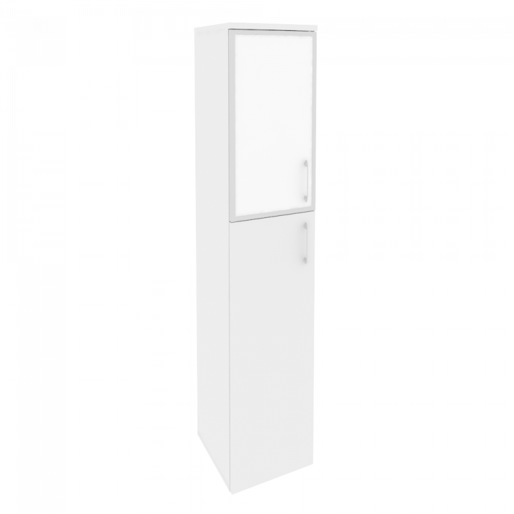 Onix Шкаф высокий узкий левый O.SU-1.7 R (L) white Белый Бриллиант/Стекло White 400*420*1977