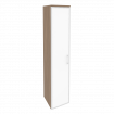 Onix Шкаф высокий узкий левый O.SU-1.10 R (L) white Дуб Аризона/Стекло White 400*420*1977