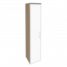 Onix Шкаф высокий узкий левый O.SU-1.10 R (L) white Дуб Аризона/Стекло White 400*420*1977