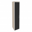 Onix Шкаф высокий узкий левый O.SU-1.10 R (L) black Дуб Аттик/Cтекло Black 400*420*1977