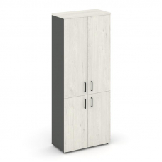 Style Project Шкаф высокий широкий SN.STS.E-104 Антрацит/Дуб Наварра/Черный Ручки 796*400*1982