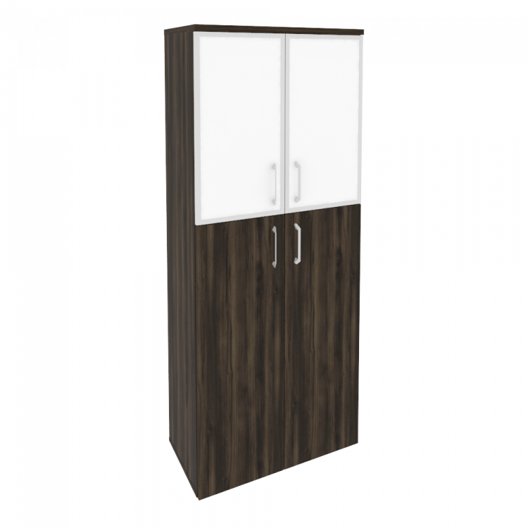 Onix Шкаф высокий широкий O.ST-1.7 R white Дуб Мали/Стекло White 800*420*1977