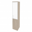 Onix Шкаф высокий узкий правый O.SU-1.2 R (R) white Дуб Аттик/Стекло White 400*420*1977