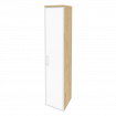 Onix Шкаф высокий узкий правый O.SU-1.10 R (R) white Тиквуд Светлый/Стекло White 400*420*1977