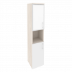 Onix Шкаф высокий узкий левый O.SU-1.4 R (L) white Денвер Светлый/Белый Бриллиант/Стекло White 400*4