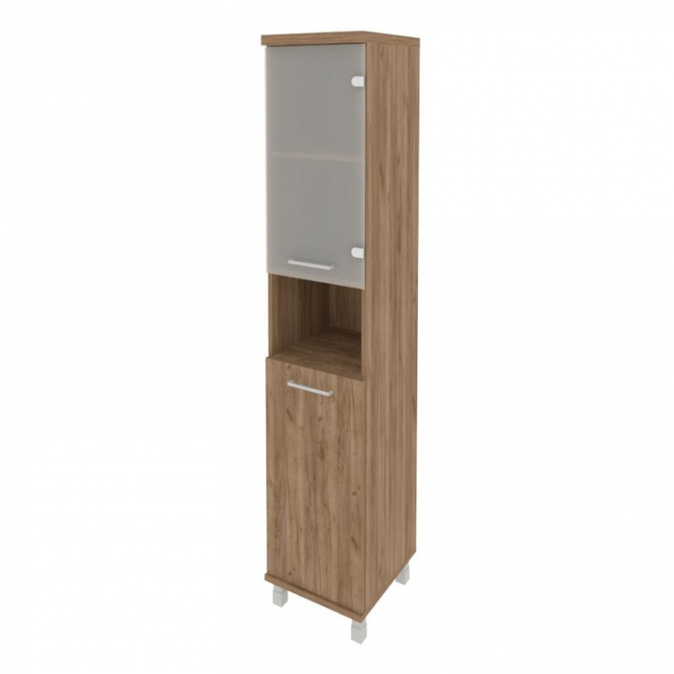 First Шкаф высокий узкий правый KSU-1.4 (R) Дуб Табак 401*432*2060