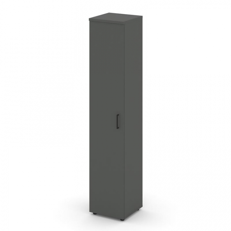 Style Project Шкаф высокий узкий унив. SN.STU.E-108 Антрацит/Черный Ручки 400*400*1982