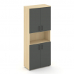 Style Project Шкаф высокий широкий SN.STS.E-107 Акация Лорка/Акация Лорка/Антрацит/Черный Ручки 796*