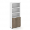 Style Project Шкаф высокий широкий SN.STS-101 Белый/Белый/Вяз Благородный/Черный Ручки 796*400*1982