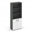 Style Project Шкаф высокий широкий SN.STS.E-101 Антрацит/Антрацит/Белый/Черный Ручки 796*400*1982
