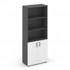 Style Project Шкаф высокий широкий SN.STS.E-101 Антрацит/Антрацит/Белый/Черный Ручки 796*400*1982