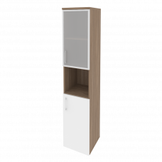 Onix Шкаф высокий узкий правый O.SU-1.4 R (R) Дуб Аризона/Белый Бриллиант 400*420*1977