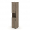Style Project Шкаф высокий узкий SN.STU-107(L) Вяз Благородный/Черный Ручки 400*400*1982