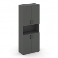 Style Project Шкаф высокий широкий SN.STS-107 Антрацит/Черный Ручки 796*400*1982