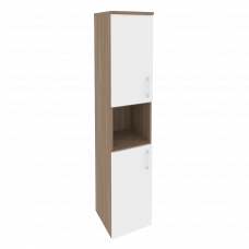 Onix Шкаф высокий узкий левый O.SU-1.5 (L) Дуб Аризона/Белый Бриллиант 400*420*1977