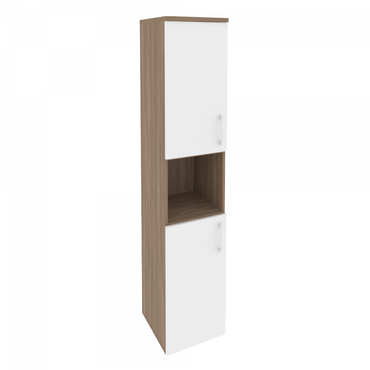 Onix Шкаф высокий узкий левый O.SU-1.5 (L) Дуб Аризона/Белый Бриллиант 400*420*1977