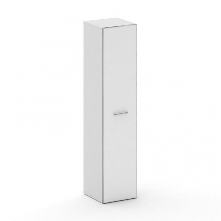 Cross Шкаф узкий высокий универсальный CR.SU-103 white Белый Бриллиант UM/Лакобель Белый 450*460*20