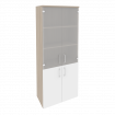 Onix Шкаф высокий широкий O.ST-1.2 Дуб Аттик/Белый Бриллиант 800*420*1977