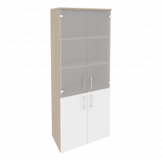 Onix Шкаф высокий широкий O.ST-1.2 Дуб Аттик/Белый Бриллиант 800*420*1977