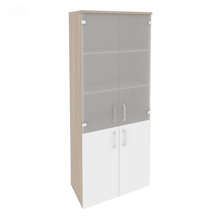 Onix Шкаф высокий широкий O.ST-1.2 Дуб Аттик/Белый Бриллиант 800*420*1977