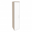Onix Шкаф высокий узкий левый O.SU-1.10 R (L) white Дуб Аттик/Стекло White 400*420*1977