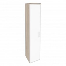 Onix Шкаф высокий узкий левый O.SU-1.10 R (L) white Дуб Аттик/Стекло White 400*420*1977