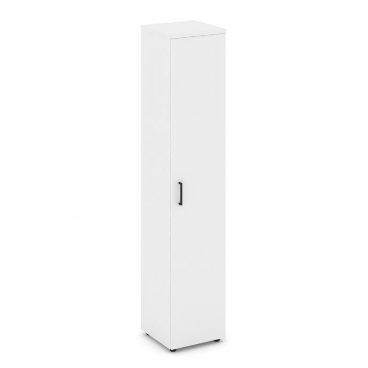 Style Project Шкаф высокий узкий унив. SN.STU-108 Белый/Черный Ручки 400*400*1982