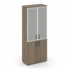 Style Project Шкаф высокий широкий SN.STS.E-103 Вяз Благородный/Сатин/Черный Ручки 796*400*1982