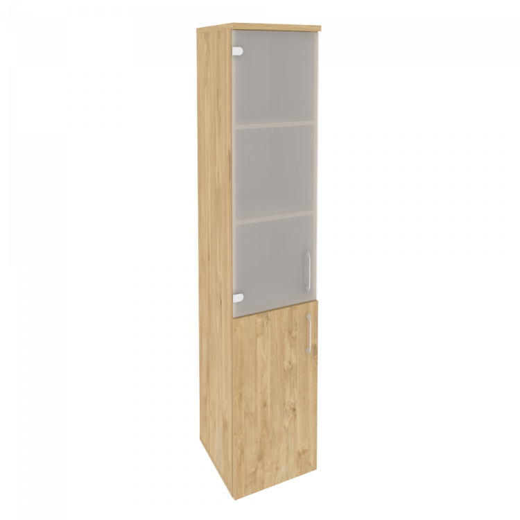 Onix Шкаф высокий узкий левый O.SU-1.2 (L) Тиквуд Светлый 400*420*1977