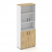 Style Project Шкаф высокий широкий SN.STS.E-105 Белый/Тиквуд Светлый/Прозрачный/Черный Ручки 796*400
