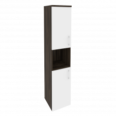 Onix Шкаф высокий узкий левый O.SU-1.5 (L) Дуб Мали/Белый Бриллиант 400*420*1977