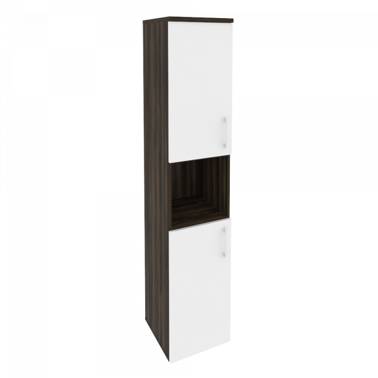 Onix Шкаф высокий узкий левый O.SU-1.5 (L) Дуб Мали/Белый Бриллиант 400*420*1977