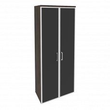 Onix Шкаф высокий широкий O.ST-1.10 R black Дуб Мали/Стекло Black 800*420*1977