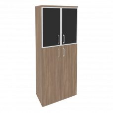 Onix Шкаф высокий широкий O.ST-1.7 R black Дуб Аризона/Стекло Black 800*420*1977
