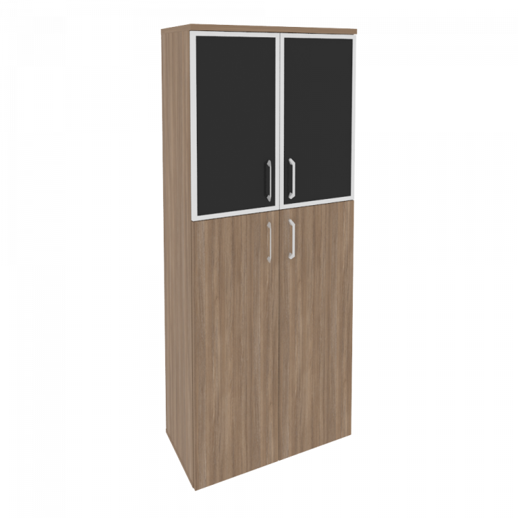 Onix Шкаф высокий широкий O.ST-1.7 R black Дуб Аризона/Стекло Black 800*420*1977