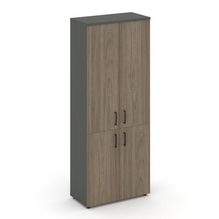 Style Project Шкаф высокий широкий SN.STS.E-104 Антрацит/Вяз Благородный/Черный Ручки 796*400*1982