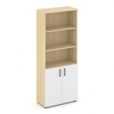 Style Project Шкаф высокий широкий SN.STS.E-101 Акация Лорка/Белый/Черный Ручки 796*400*1982