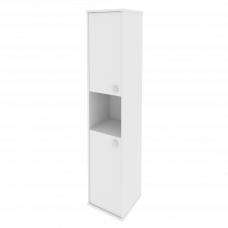 Style Шкаф высокий узкий левый Л.СУ-1.5 (L) Белый 412*410*1980