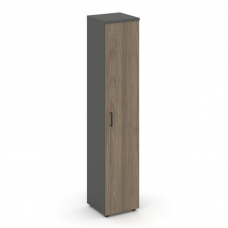 Style Project Шкаф высокий узкий унив. SN.STU.E-108 Антрацит/Вяз Благородный/Черный Ручки 400*400*19