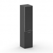 Cross Шкаф узкий высокий CRU.SU-101 (L) black Базальт UM/Черный UM/ЛакобельЧерный 450*460*2000